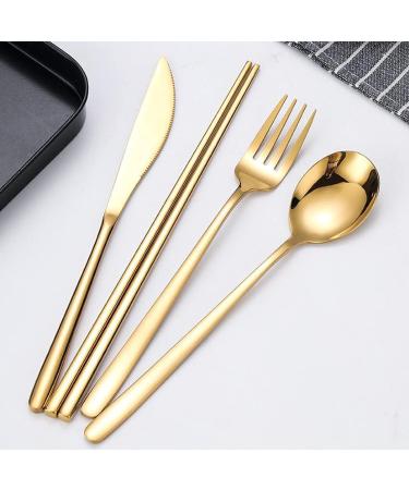Cutlery Set Travel Cutlery Set Reusable Cutlery Set for Big Family Camping Picnic Kitchenware (Size : Rose Gold) - Buy Online on GoSupps.com