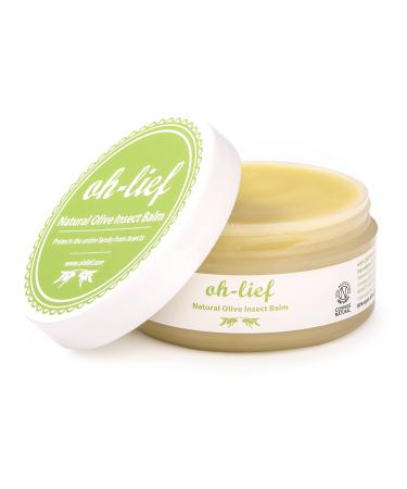 Oh-Lief Natural Olive Outdoor Balm Insect Repellent - Certified Natural & Organic DEET Free - Suitable for Sensitive Skin and Safe for use While Pregnant or Breastfeeding (100ml)