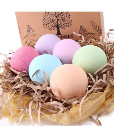 Mallofusa Bath Bomb Gift Set - 6 x 3.5 oz Fizzies with Organic Essential Oils, Jojoba Oil & Shea Butter - Moisturizing Spa Kit for Her - Perfect Bath Basket Addition - Buy Online on GoSupps.com