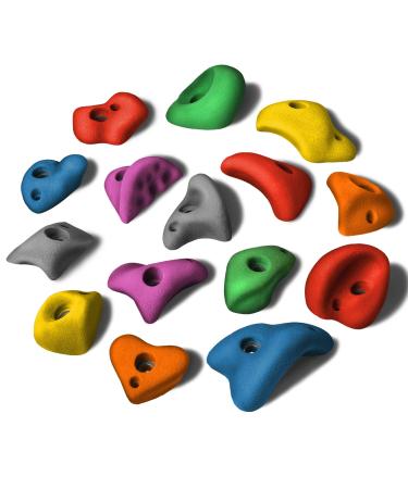 ALPIDEX 15 M/L climbing holds various shapes small handles footholds mixed colour