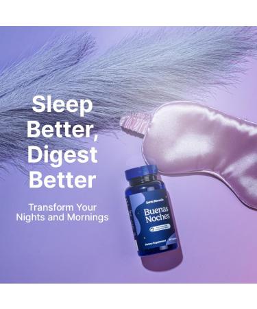 Santo Remedio Buenas Noches Sleep Support with Zylaria Melatonin & DE111 Probiotics Digestive & Nighttime Support Supplement by Dr Juan Rivera 60 Vegetarian Capsules - Buy Online on GoSupps.com