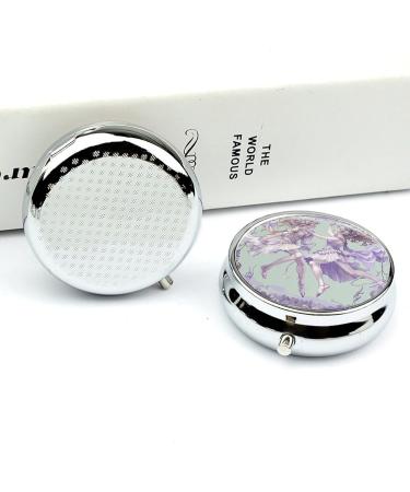 Travel Pill Box with Two Fairies 3 Compartment Portable Medicine Organizer for Purse & Pocket - Buy Online on GoSupps.com