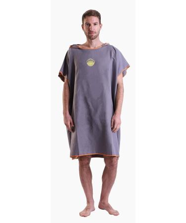 Megawodar Microfiber Poncho Towel - Adult Surf Beach Wetsuit Changing Robe - Gray - Buy Online on GoSupps.com