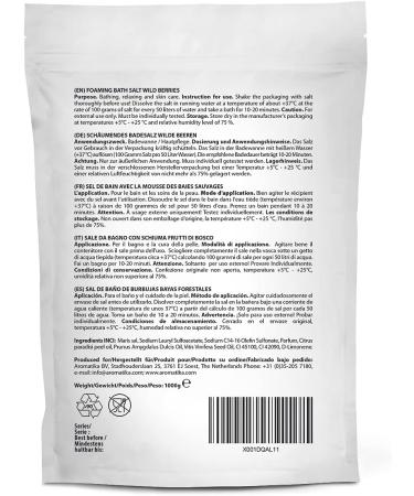 Wild Berries Foaming Bath Sea Salt 35 Oz - Relaxing Bubble Bath with Almond & Grape Seed Oil for Aromatherapy Soak - Buy Online on GoSupps.com