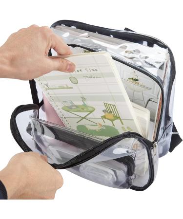 Cute Clear Mini Backpack - Stadium Approved Waterproof Lightweight Bag for Travel, Work, Concerts & Events (Black) - Buy Online on GoSupps.com