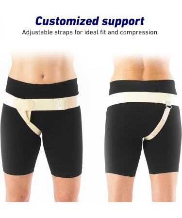 Neo-G Lower Hernia Support - Inguinal Hernia Belt for Men and Women - Breathable & Adjustable Truss Reduces Overstrain - Small Right 25.6-31.5 In (65-80 cm) - Buy Online on GoSupps.com
