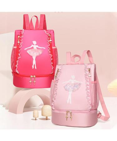 Yitengteng Ballet Dance Backpack with Shoe Compartment - Pink Little Girls Ballerina Bag for Gymnastics, Latin Dance, Yoga, Tap Dance, Jazz - Toddler Dance Storage Bag - Buy Online on GoSupps.com