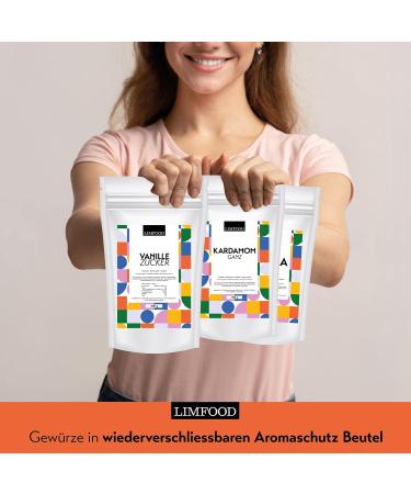 Buy Limfood 200g Vanilla Sugar - Pure Vanilla Aroma for Baking & Cooking Additive-Free Flavor for Cakes Desserts & More - Buy Online on GoSupps.com