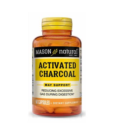 Mason Natural Activated Vegetable Charcoal 60 Capsules