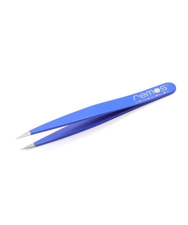 REMOS Splinter Tweezers - Stainless Steel INOX Rustproof 9.5 cm Fine Tip Dark Blue - Perfect for Precision Care - Buy Online on GoSupps.com