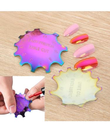 French Nails Template | Stainless Steel Smile Line Cutter | Nail Art Stencil Tools for Perfect Manicure - Buy Online on GoSupps.com
