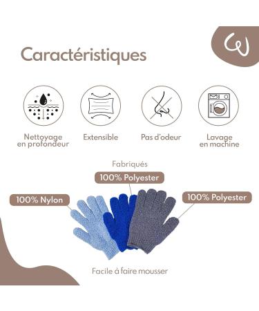 WE COSMETIC Body Exfoliating Gloves Set - Light, Medium, Heavy Exfoliation Mitts - Buy Online on GoSupps.com