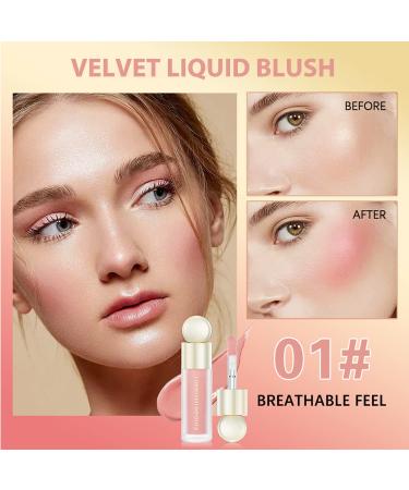 Soft Cream Liquid Blush - Weightless & Long Lasting Cheeks Lips Tint - Natural Matte Finish - Blendable Feel - 01 Bliss - Buy Online on GoSupps.com