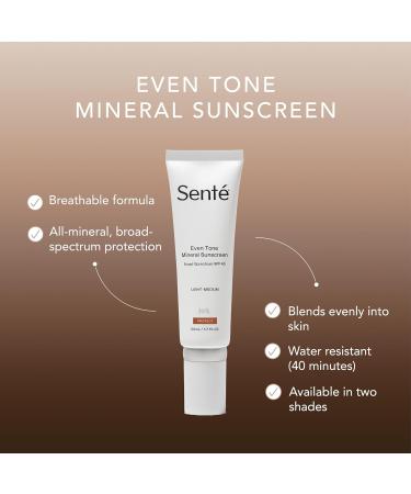 Buy Sent Even Tone Mineral Sunscreen SPF 40 - Tinted Broad-Spectrum Lotion - Light-Medium - 40-Min Water-Resistant - International Shipping - Buy Online on GoSupps.com