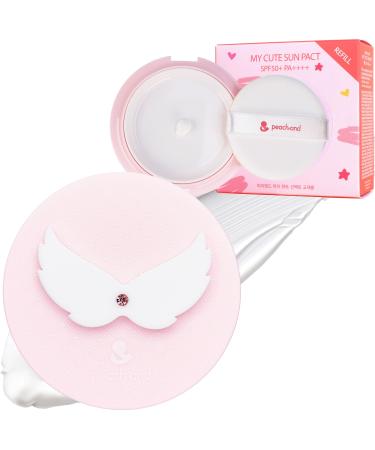 Peachand Baby Kids Mineral Sun Cushion SPF50+ PA++++ Korean Skin Care Angel's Wings Set with 1 Cushion and 1 Refill