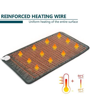 Heating Cushion 30x60cm | Electric Heat Pillow for Neck & Shoulder | 6 Temperature Levels | Moist & Dry Heat | Dark Gray | International Shipping - Buy Online on GoSupps.com