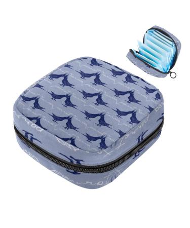 Menstruation pad bag with zipper women's napkin bag tampons collective bags for women and girls (parrot bird pattern)