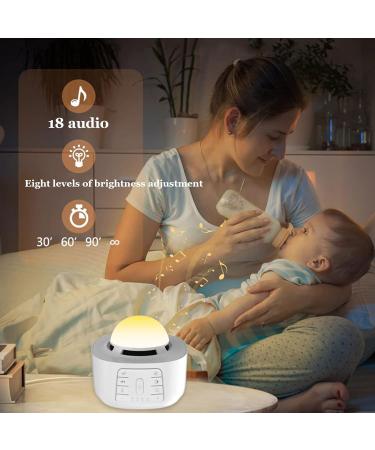 Sound Machines White Noise Machine with Various Natural Soothing Sounds 8 Levels of Brightness can be Adjusted by AC or USB for Baby Kids Adults - Buy Online on GoSupps.com