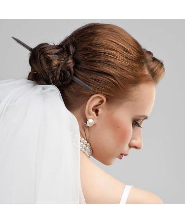 Lurrose 4 Sticks Wooden Chinese Hairpins for Women & Girls - Ideal for Straight Hair Styling | International Shipping Available - Buy Online on GoSupps.com