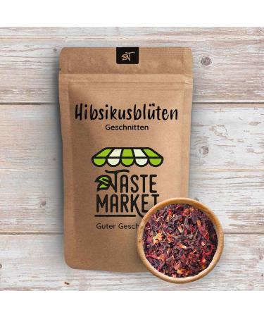  TASTE Guter Geschmack 100g Hibiscus Tea | Hibiscus Flower Tea | Hibiscus Flower Tea | Dried Cut | Mauve - Buy Online on GoSupps.com