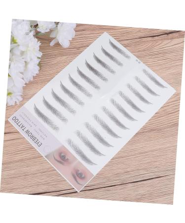 Beavorty Artificial Eyebrow 6 pcs 3d s cosmetology kit Brow Shaper Makeup Eyebrow Transfer template 1 count (Pack of 1) Blackx3pcs - Buy Online on GoSupps.com