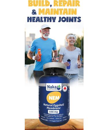 Naka Platinum NEM partially hydrolysed chicken eggshell membrane 500 mg per capsule. Clinically proven to reduce joint pain Bonus Size 75 Veggie Caps (60+15 Free) - Buy Online on GoSupps.com