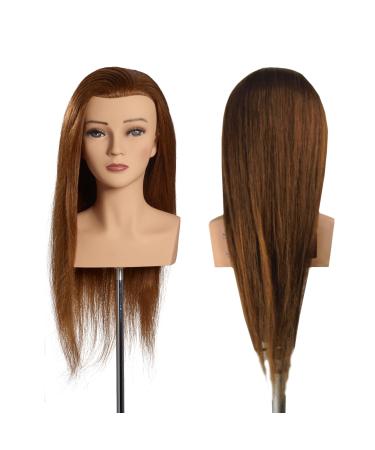 L'IMAGE Malin with 50cm human hair medium blonde with eyelashes