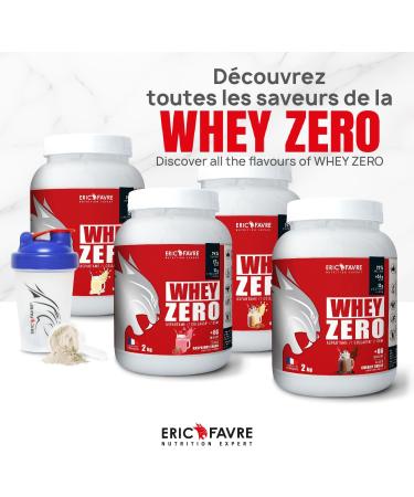 Whey Concentrated Protein Zero Eric Favre + 75% Whey Protein Concentrated No Aspartame/Collagen/GMO/Gluten French Laboratory (Vanilla 2 kg) - Buy Online on GoSupps.com