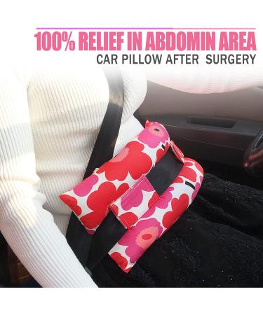 Hysterectomy Pillow for Abdominal Post Surgery Recovery - Comfort with Pocket for Ice/Heat Packs - Ideal for Tummy Tuck, Belly Incision - Seatbelt Gift for Women Patients - Red - Buy Online on GoSupps.com