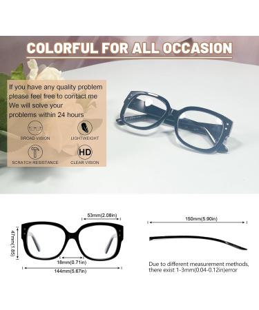 OCCI CHIARI Thick Oversized Reading Glasses for Women | Trendy Black Readers - 2.5x Magnification - Buy Online on GoSupps.com