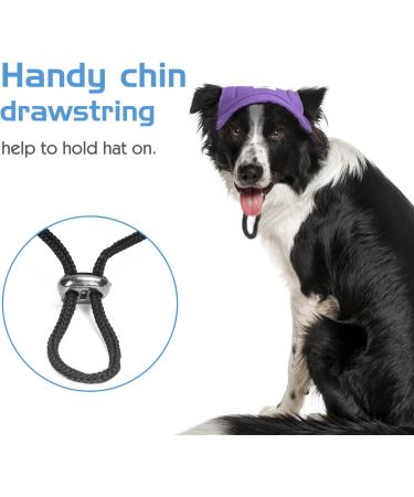 Pawaboo Hunde Baseballm tze Verstellbare Basecap f r Sonnenschutz mit Ohrl chern f r Welpen & Haustiere Lila Gr ße L - Buy Online on GoSupps.com