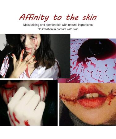 30ml Odorless Liquid Fake Blood | Coagulated Gel | Fake Blood | Fake Blood | Food Grade Halloween Accessories | Fake Blood Makeup for Clothing Zombie Vampire Cosplay - Buy Online on GoSupps.com