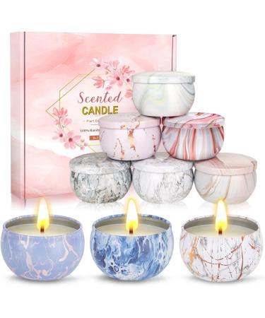 Scented Candles Gifts for Women 9 Pack 2.5 oz Marble Aromatherapy Candle Set Natural Soy Wax Stress Relief Gift for Mother's Day Christmas Birthday Valentine's Day