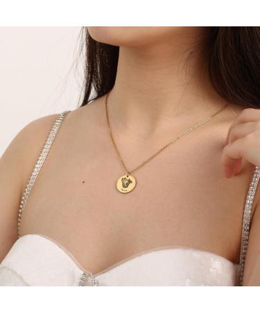 Memediy Personalized Pet Necklace - Engraved Portrait & Name - Stainless Steel Pendant for Dog & Cat Lovers | Unique Pet Memory Gifts - Buy Online on GoSupps.com