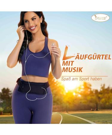 JASGOOD Hip Pocket Elastic Running Pocket for Men & Women - Jogging Fitness Belt & Breast Pocket - Black - Buy Online on GoSupps.com