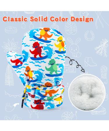 Waterproof Toddler Mittens | Fleece Lined Winter Gloves for Boys & Girls | Ski Mittens for Kids 3M-5T | Snowmen Design | Ages 3-12M - Buy Online on GoSupps.com