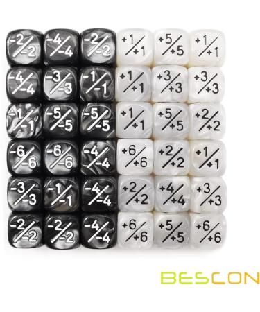 36pcs 12mm Positive & Negative Dice Counters Set for MTG & CCG Card Games - Buy Online on GoSupps.com