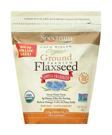 Spectrum Essentials Organic Ground Premium Flaxseed, 24 Oz - Buy Online on GoSupps.com