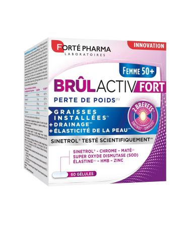 Forté Pharma - Brûl'Activ Strong 50+ | Fat Burner Food Supplement - Degradation of Installed Fat | 60 Capsules