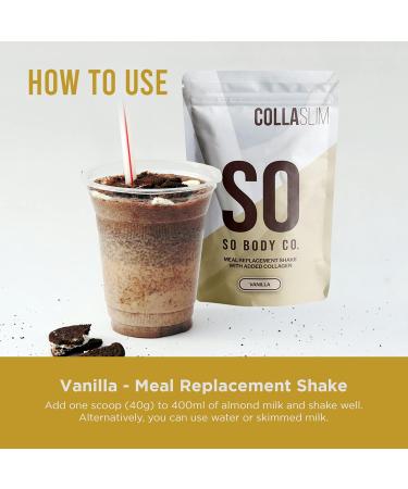SoBodyCo CollaSlim Vanilla Meal Replacement Shake with Added Collagen 800g (1 Pack) - Weight Loss and Diet Support - Buy Online on GoSupps.com