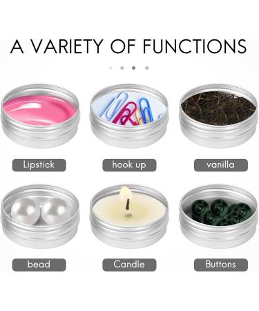 Pack of 30 Round Metal Lip Balm Tins with Screw Caps (1) - Buy Online on GoSupps.com