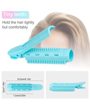 6pcs Volumizing Hair Root Clips with Roller Tools - Pink & Blue | Magicalmai Instant Hair Volume Clip for Women Girls - Thin Curly Hair Styling - Buy Online on GoSupps.com