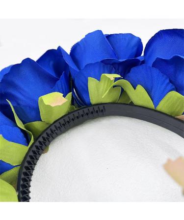 amangul Rose Flower Headband for Bridal Women Wedding Hairband Rose Headhoop Elegant Headpiece Lady Girl Party Hair Decors(Red) - Buy Online on GoSupps.com