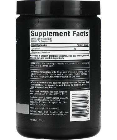 Muscletech Platinum 100% Glutamine Powder - 5g Unflavored, 10.58 oz - Sports Nutrition Supplement - Buy Online on GoSupps.com
