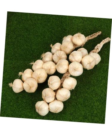 HOMSFOU 2pcs Artificial Garlic Fake Vegetable Artificial Faux Veggies Simulation Vegetable Faux Fruit and Vegetable Lanyards Decor Halloween Party Adornments Pu Window Hanging String - Buy Online on GoSupps.com