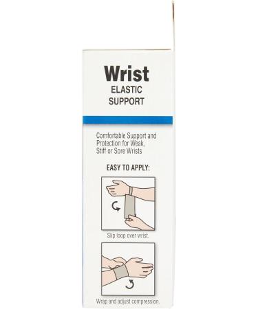 Flex Aid Wrist Support Wrap - Elastic Brace for Carpal Tunnel, Arthritis, Tendonitis - Ideal for Exercise, Weight Lifting, Calisthenics - One Size Fits All - Buy Online on GoSupps.com
