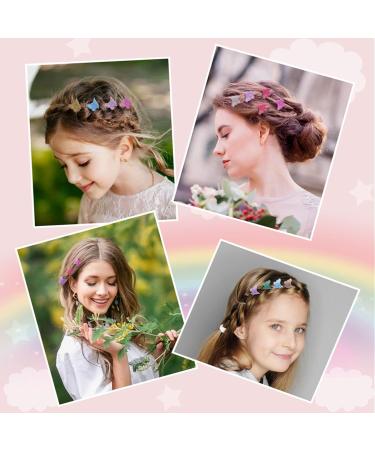 Tiweio Pastel Butterfly Hair Clips - 50 Pcs Mini Claw Clips for Girls & Women | Metallic Color Hair Accessories with Box Packaging - Buy Online on GoSupps.com