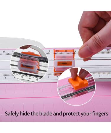 Portable Paper Cutter Guillotine Paper Trimmer Scrapbooking with Security Safeguard for Standard Cutting of A2 A3 A4 A5 Paper  Photos or Labels - Pink - Buy Online on GoSupps.com