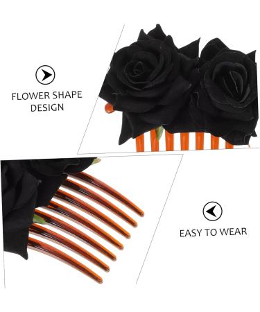 Beavorty 4 Sets rose hair clip rose hair clips for women rose hairpin for women Hair Side Combs floral hair clip bride accessories Bride Hairpin iron rose color Miss Red rose - Buy Online on GoSupps.com