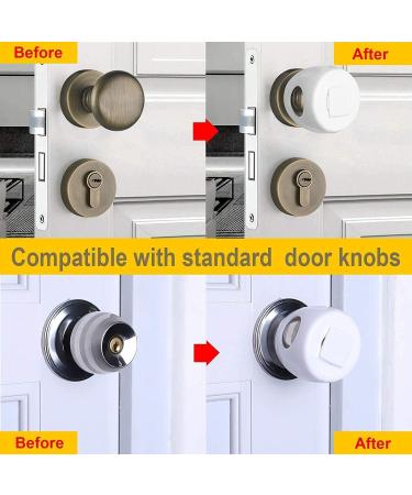  4 Packs-Upgrade Baby Safety Door Knob Cover Door Handle Cover Lockable Design Child Proof Door Knob Cover Universal Size Protect Your Child from Opening Unsafe Room or Locking Themselves in Home - Buy Online on GoSupps.com